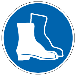 Download free blue pictogram protection foot icon