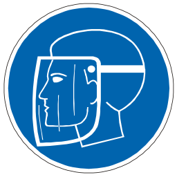 Download free blue pictogram protection face icon