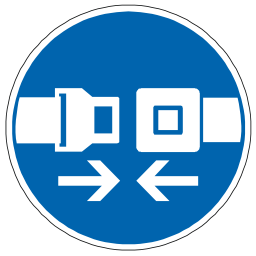 Download free blue pictogram protection belt security icon