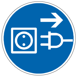 Download free blue pictogram protection plug electric icon