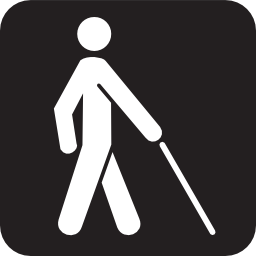 Download free handicapped blind cane icon