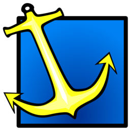Download free yellow blue anchor square icon