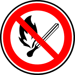 Download free red round prohibited flame icon