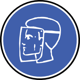 Download free helmet blue round protection icon
