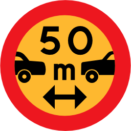 Download free round security vehicle distance car road icon