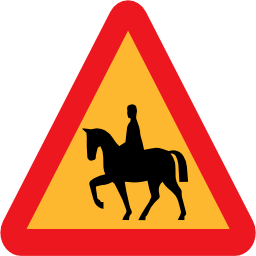 Download free horse triangle road rider icon