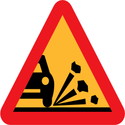 Download free triangle car road gravel icon