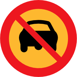 Download free round prohibited car road icon