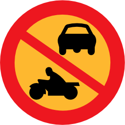 Download free round prohibited vehicle engine car motorcycle icon