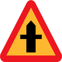 Download free way triangle road crossing icon