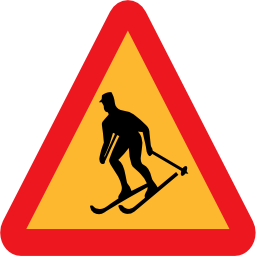 Download free triangle ski road icon