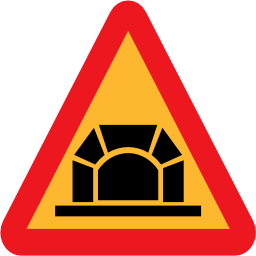 Download free triangle tunnel road icon