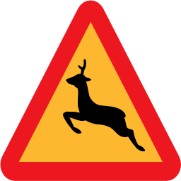 Download free animal triangle deer road icon