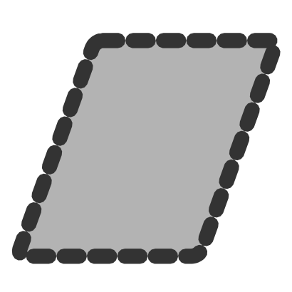 Download free grey parallelogram icon