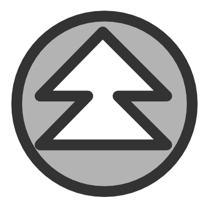Download free grey round arrow top icon