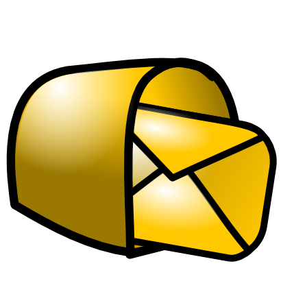 Download free yellow letter courier box icon