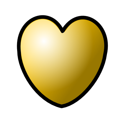 Download free yellow heart icon