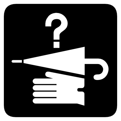Download free dot hand interrogation glove umbrella icon