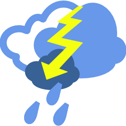 Download free weather cloud rain thunderbolt thunderstorm icon