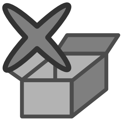 Download free grey cross delete box icon