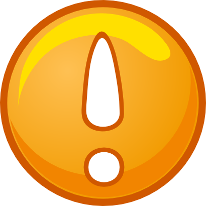 Download free orange round exclamation dot icon