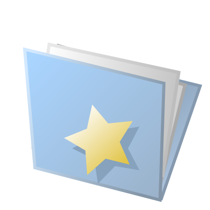 Download free yellow blue folder star icon