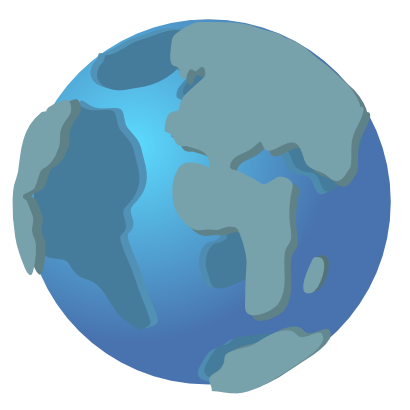 Download free earth blue continent icon