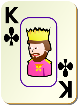 Download free game card clubs king icon