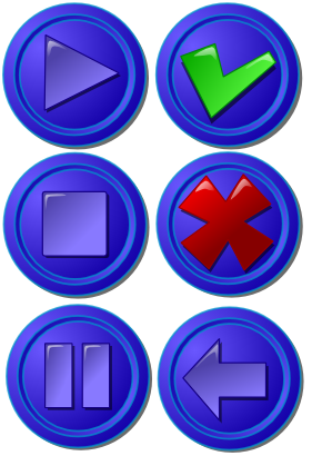 Download free blue round arrow cross icon