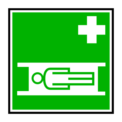 Download free cross green health bed icon