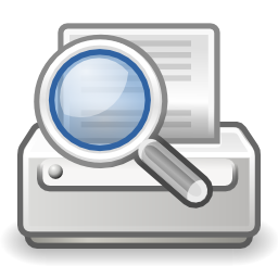 Download free sheet printer preview magnifying glass icon
