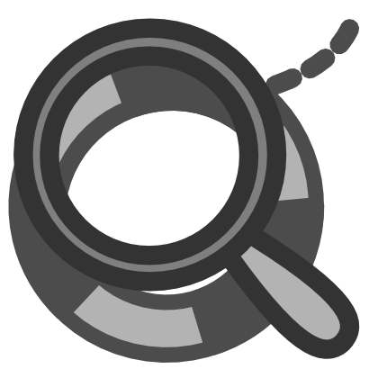 Download free grey circle magnifying glass icon