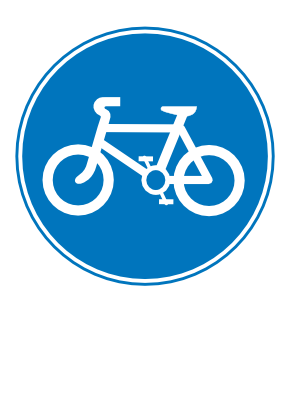 Download free blue round bike panel icon