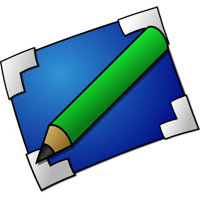 Download free pencil blue sheet green icon