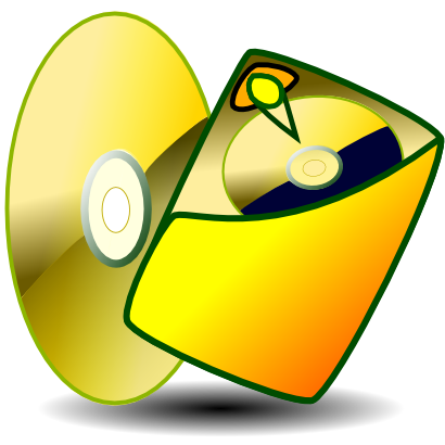 Download free yellow disk cd icon