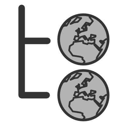 Download free earth letter grey icon