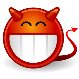 Download free red face smiley devil icon