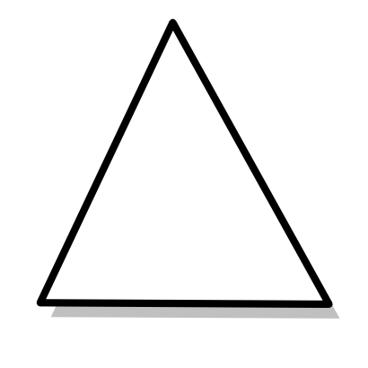 Download free white triangle mathematical polygon icon