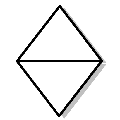 Download free rhombus white triangle mathematical polygon icon