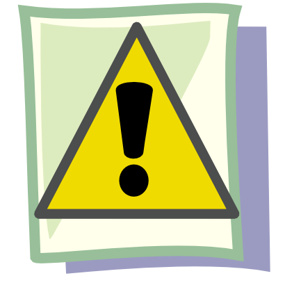 Download free yellow sheet exclamation dot triangle attention icon