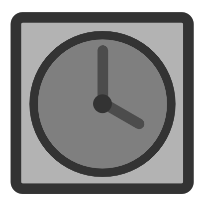 Download free grey clock hour rectangle icon
