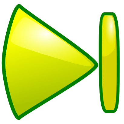 Download free yellow green triangle stroke icon