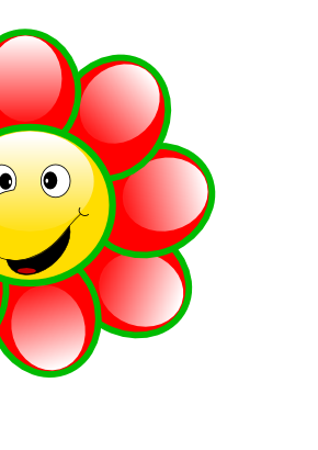Download free red face smiley flower icon