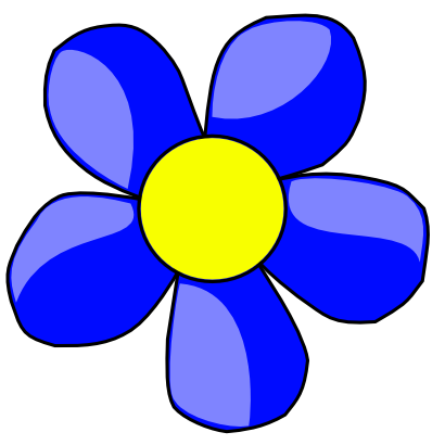 Download free yellow blue flower icon