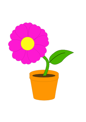 Download free pot sheet pink flower icon