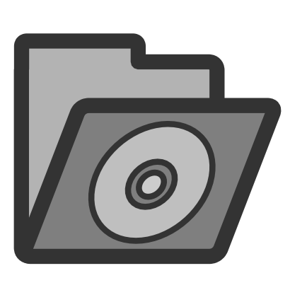 Download free grey folder disk cd icon