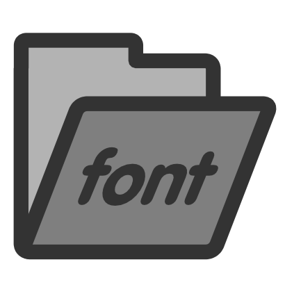 Download free font text grey folder icon