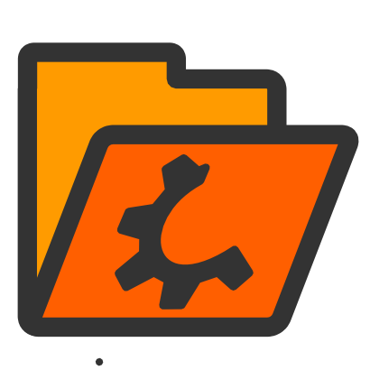 Download free orange wheel folder icon