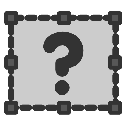 Download free grey dot interrogation rectangle icon