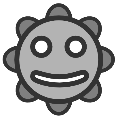 Download free grey face sun smiley icon